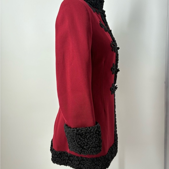 Vintage Women’s Ralph Lauren 90s Runway Jacket Wool Fur Military Officer Coat 8 - Picture 14 of 14